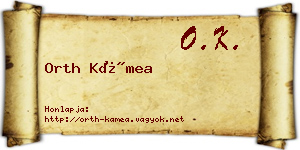 Orth Kámea névjegykártya